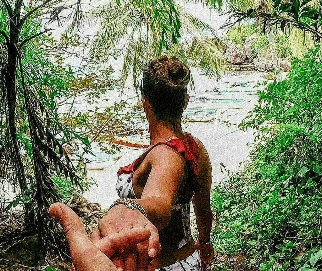Invited into the grotto in Hawaii Invited into Hawaiian Grotto by Woman